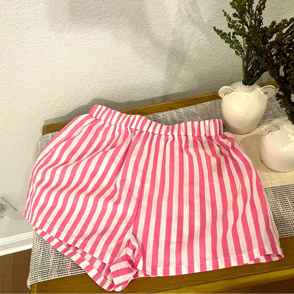 SHEIN pink-striped shorts